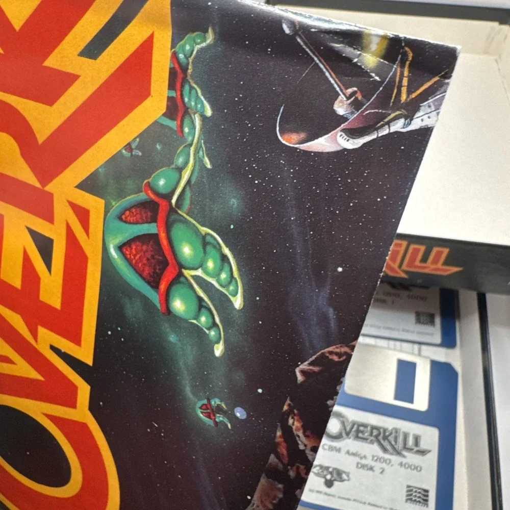 Overkill Commodore Amiga 1200 4000 Disks CIB COMPLETE W/ Poster & Reg Card
